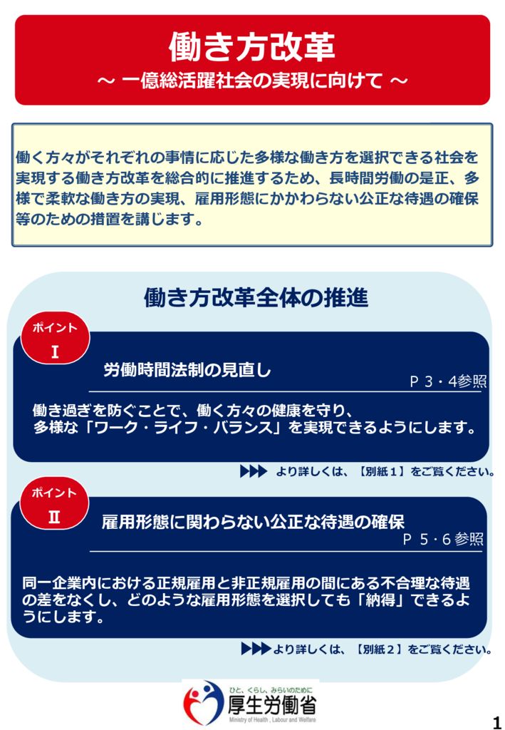 ＜働き方改革関連法のリーフレット等（法律の概要）（詳細版） 障害年金（静岡）支援センター